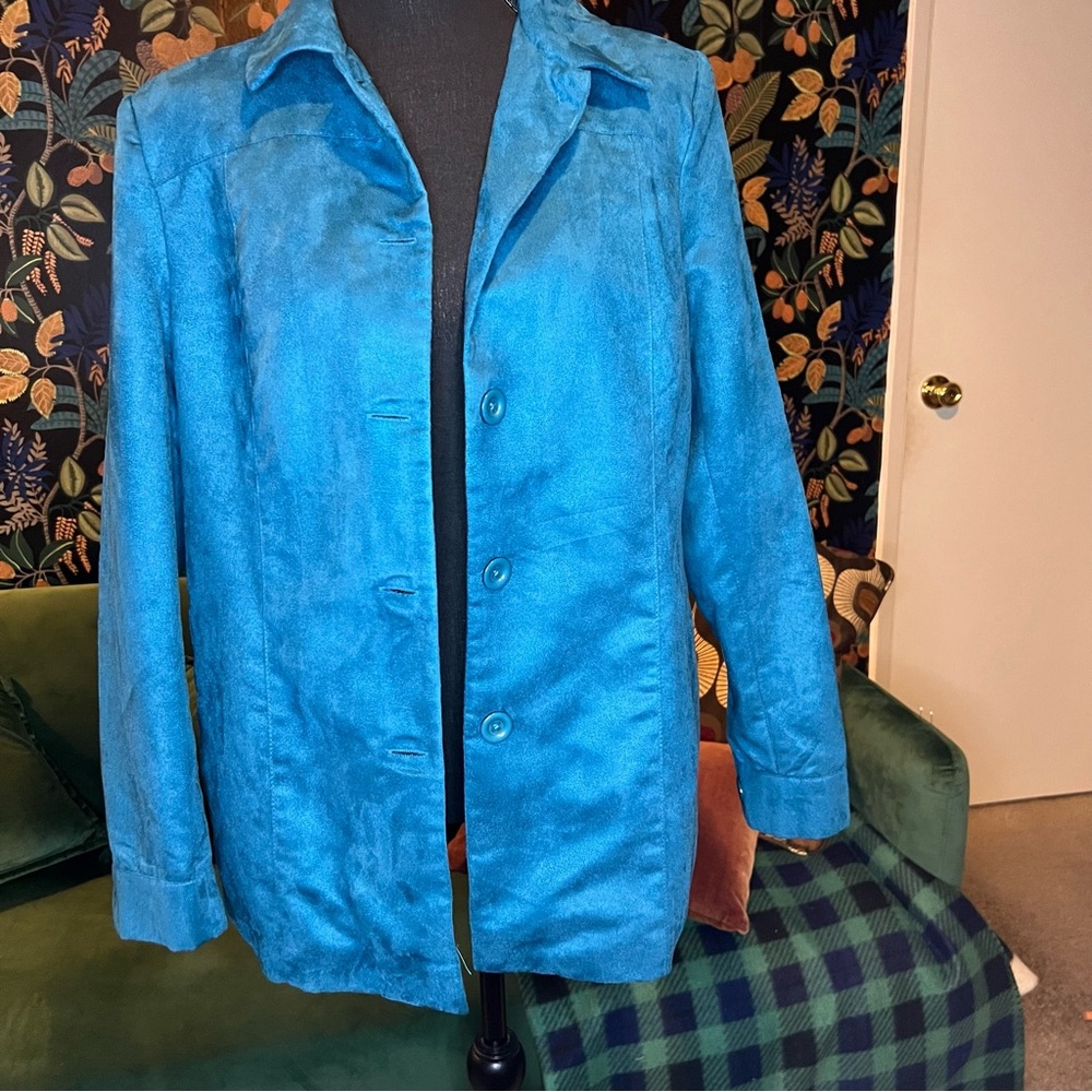 BFA Classics Teal Suede Blazer